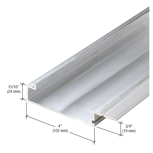 4" Female Split Mullion for Screw Spline Assembly, Mill - 24'-2" Stock Length