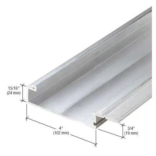 4" Female Split Mullion for Screw Spline Assembly, Mill - 24'-2" Stock Length