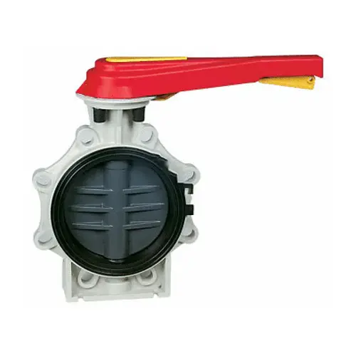 6" 150 Psi Lvr Hndl Epdm Butterfly Valve White