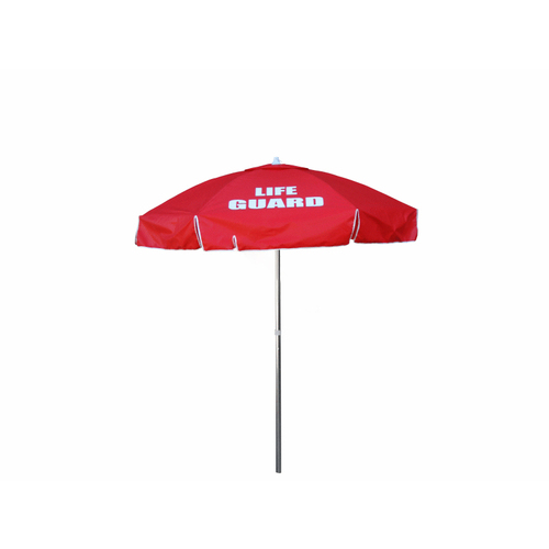 KEMP USA 12-004-RED 6' Umbrella With Life Guard Logo Red