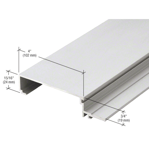 Mill 4" Male Split Mullion for Screw Spline Assembly - 24'-2" Stock Length