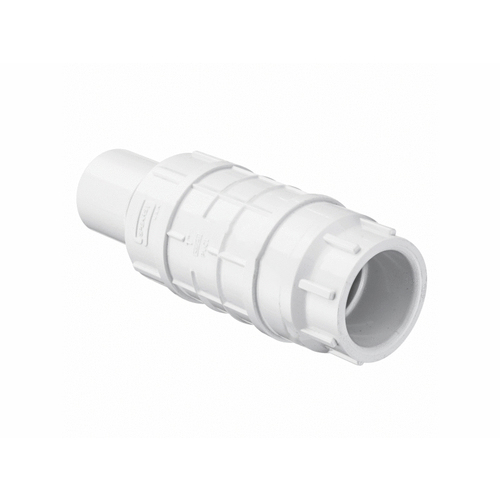 1.25" White Pvc Repair Coupling Short X Spigot X Spigot