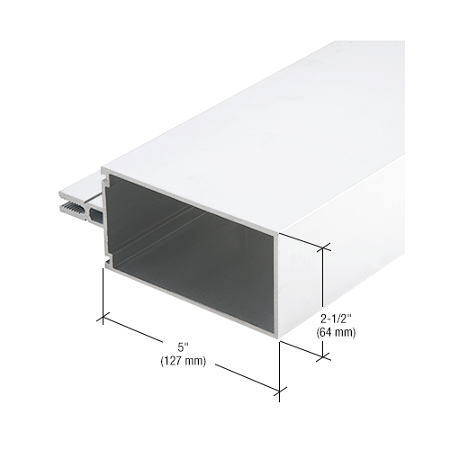 5" Vertical/Horizontal Mullion for 1" Glazing, White KYNAR Paint - 24'-2" Stock Length