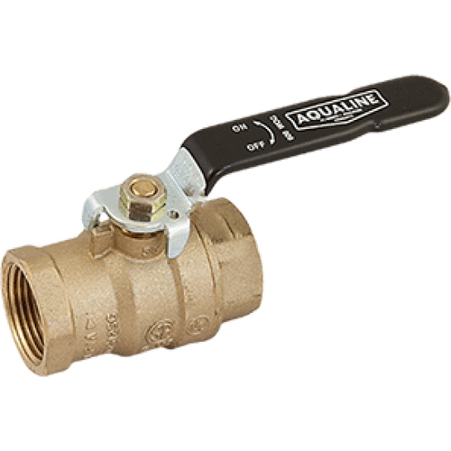 AQUALINE BBV-100D 1" Fpt Brass Ball Valve With Drain Port