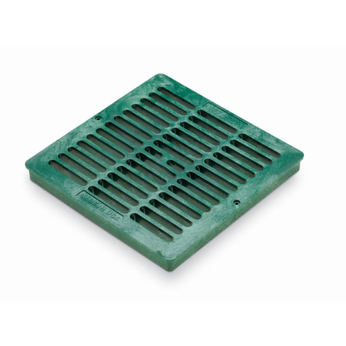 12" Green Plastic Square Flat Drain Grate