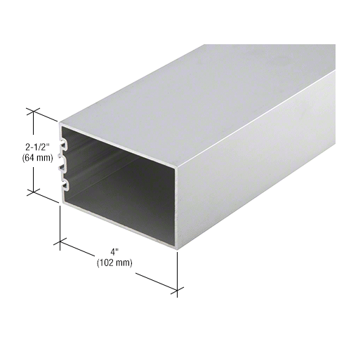 Clear Anodized 4" Structural Silicone Glazed Vertical Mullion - 24'-2" Stock Length