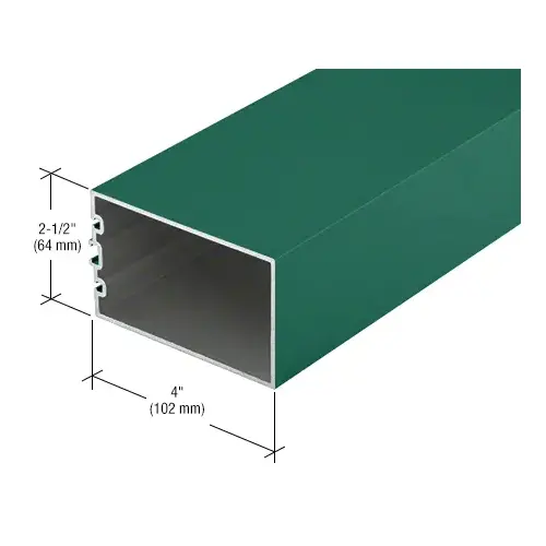 4" Structural Silicone Glazed Vertical Mullion, Custom Anodized - 24'-2" Stock Length