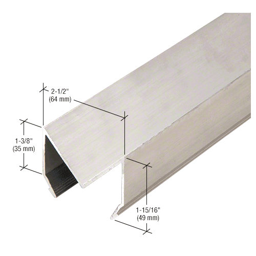 90 Degree Corner Trim, Clear Anodized Class 1 - 24'-2" Stock Length