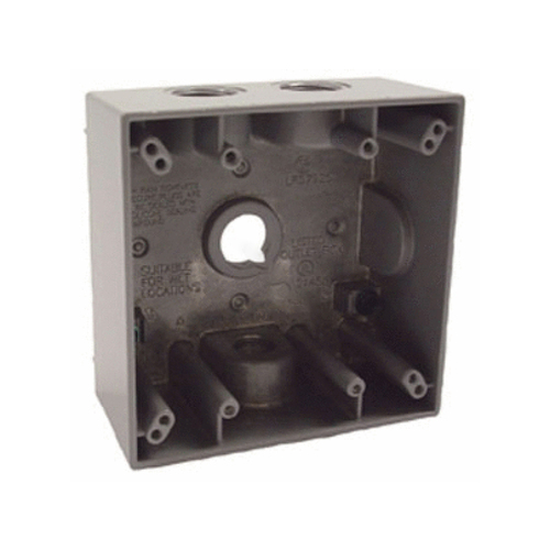 ORBIT INDUSTRIES INC 2B50-4 2-gang Box W/ 4 .5" Holes