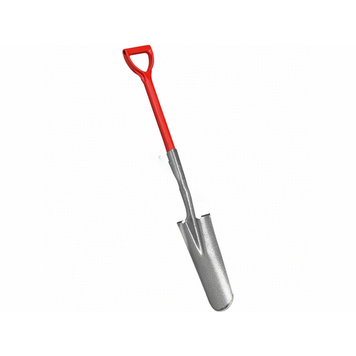 Drain Spade Closed-back With Fiberglass D-handle 14 Gauge