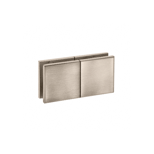 Brushed Nickel Anaheim 180 Degree Glass-to-Glass Clip