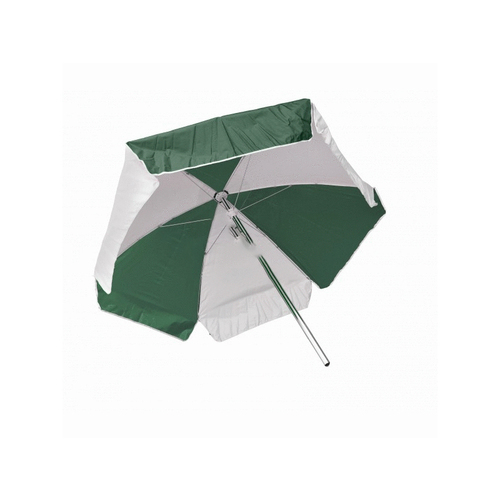 KEMP USA 12-002-GREEN/WHITE 6' Umbrella Vinyl-reinforced Nylon Green And White