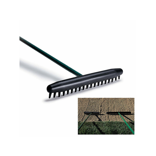 PAR AIDE PRODUCTS COMPANY 990-1 17" Hunter Green Ace Ii Bunker Rake With 54" Honeycomb Handle