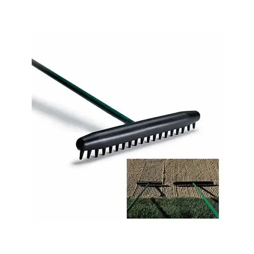 PAR AIDE PRODUCTS COMPANY 990-1 17" Hunter Green Ace Ii Bunker Rake With 54" Honeycomb Handle