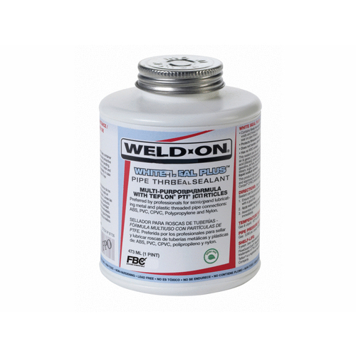 Weld On 87735 White Seal Plus Multipurpose Pipe Thread Sealant With Ptfe 1 Pt