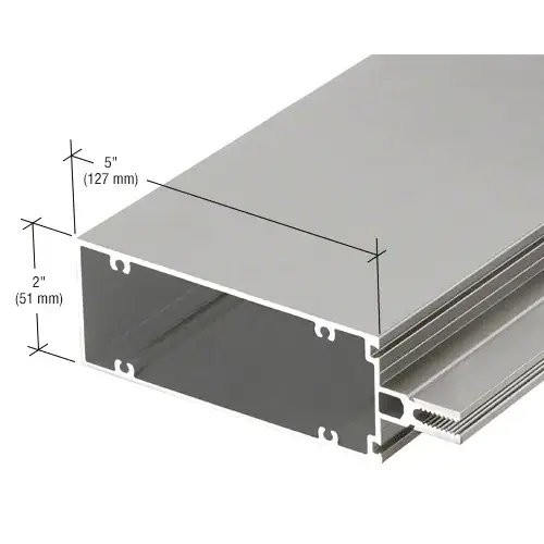 5" Vertical/Horizontal Mullion for Screw Spline and Multi-Lite Units, Class I Clear Anodized - 24'-2" Stock Length