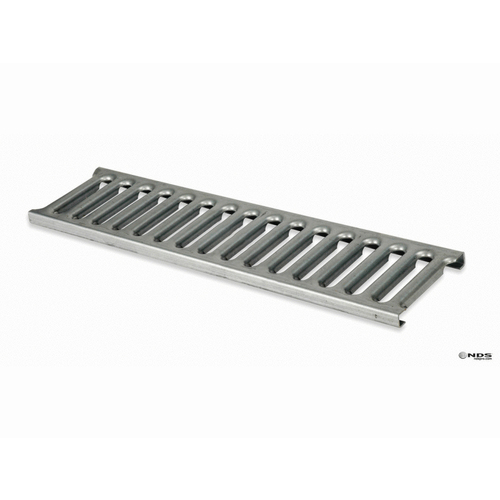 Dura Slope 6" X 2' Galvanized Steel Channel Drain Grate Gray