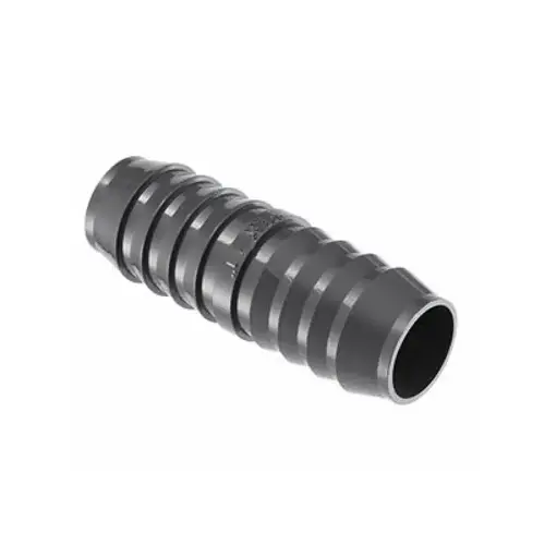 1.25" Ribbed Insert Coupling Gray