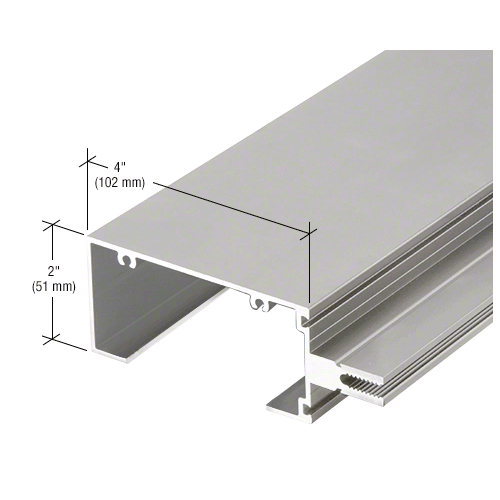 4" Perimeter Mullion for Screw Spline and Multi-Lite Units, Class I Clear Anodized - 24'-2" Stock Length