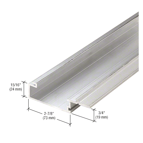 Female Split Mullion for Screw Spline Assembly, Class I Clear Anodized - 24'-2" Stock Length