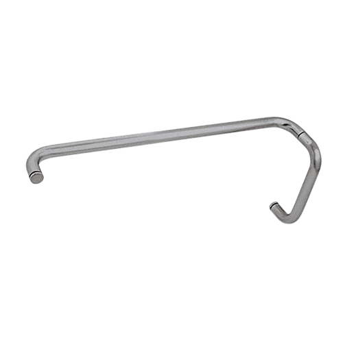 CRL BMNW8X24BN Brushed Nickel 8" Pull Handle and 24" Towel Bar BM Series Combination Without Metal Washers