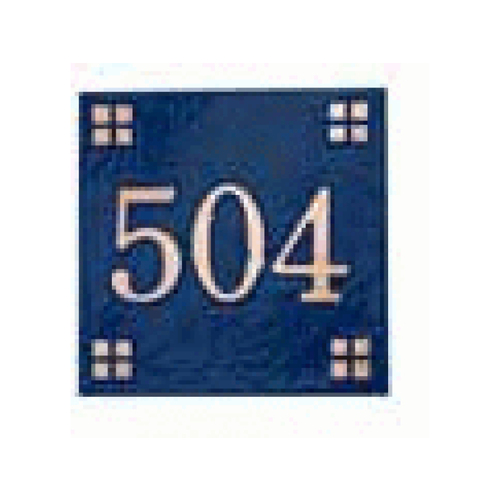 7" X 5" Rectangle Aluminum Blue Centennial Series Yardage Marker