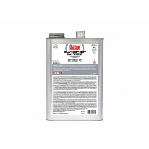 Oatey Supply Chain Services Inc 31118 Heavy Duty Gray Pvc Cement 1gal