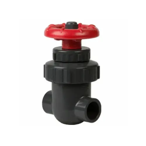 1/2" Pvc Gate Valve Socket Buna Gray