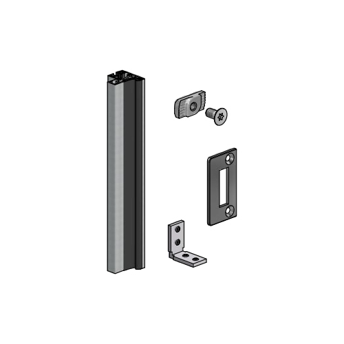 CRL FTG2GDMBL Fallbrook Matte Black Door Frame Set for Glass-to-Glass