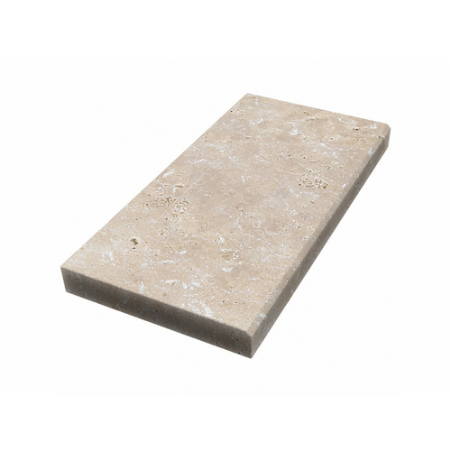 12x24 5cm Tumbled Ivory Modern Travertine Coping