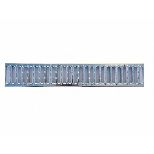 Spee-d 4.125" X 2' Galvanized Steel Channel Drain Grate Gray