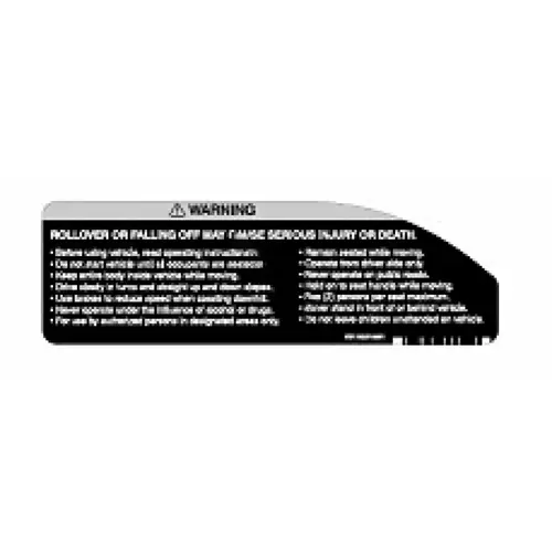 Warning Rollover Decal