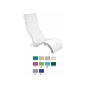 LEDGE LOUNGER INC LL-SG-CR-W White 0-9" Water Recline Chair
