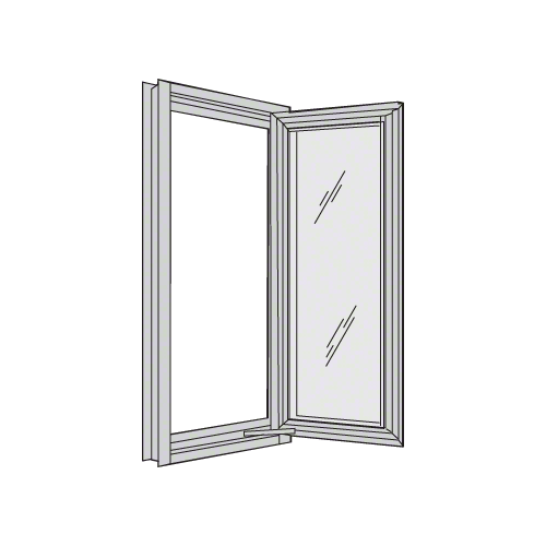 7400 Series Out-Swing Casement Window for 1" Glazing, Clear Anodized