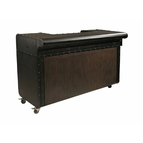 Plank & Hide Co. 14116 Black Iron/ Wenge Sadie 65" Outdoor Bar