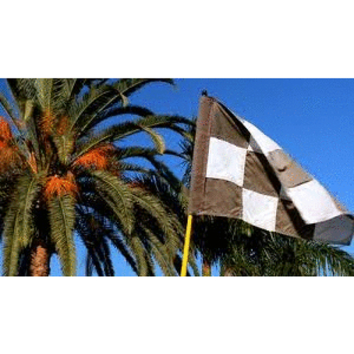 Black And White Open Center Sewn Checkered Flags Set Of 9