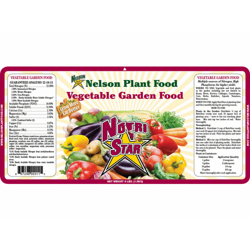 NutriStar NUTRI STAR VEG GARDEN FOOD 2 Nutri Star Veg Garden 2 Nelson 12-14-11 Veg Garden Food 2#