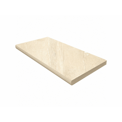 Continental Distribution 285301 12"x24"x.75" Ivory Quartz Bullnose Porcelain Coping