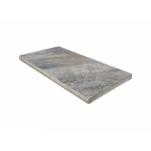 Continental Distribution 285311 12"x24"x.75"silver Quartz Bullnose Porcelain Coping