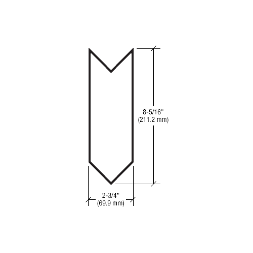 5" 90 Degree Structural Silicone Glaze Inside or Outside Corner Mullion, Custom Paint- 24'-2" Stock Length