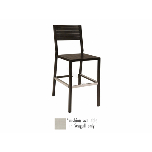 Plank & Hide Co. 14124-C Wenge Sadie 30" No Arm Stationary Barstool W/ Cushion