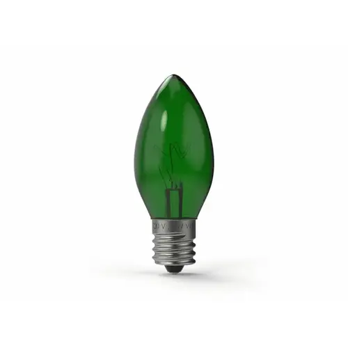 Village Lighting Green Transparent C9 Bulbs E17