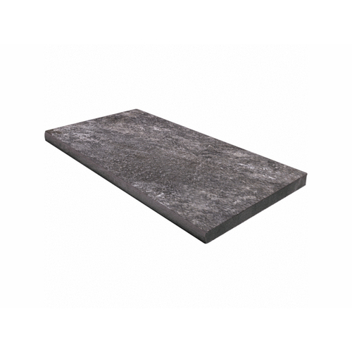 Continental Distribution 285321 12"x24"x.75" Grey Quartz Bullnose Porcelain Coping