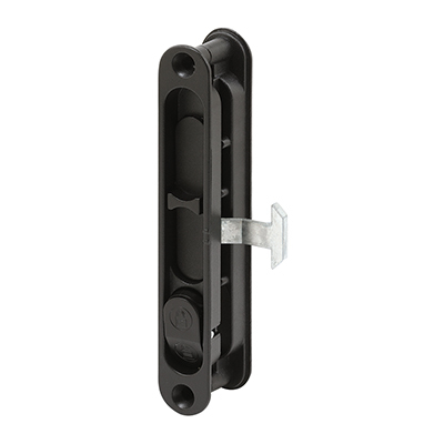 Black Sliding Screen Door Latch and Pull with 5-11/16" Screw Holes