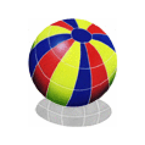 Multi Color 14" Beach Ball Shadow Medium