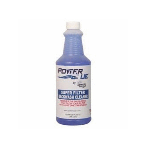 Quart Bottle Power Blue Super Filter Backwash Cleaner