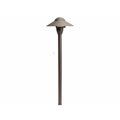 12v Cast Brass 6 Inch Dome Path Light Textured Architectural Bronze