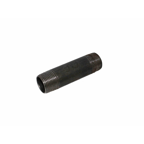 1.25" X 3" Black Steel Nipple