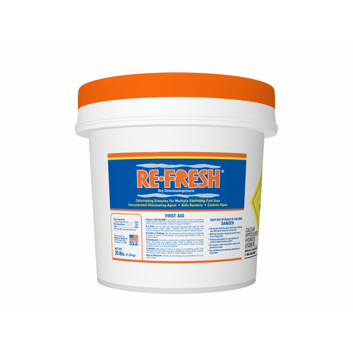 Refresh W8000392 68% Calcium Hypochlorite Granular 25lb Pail Various