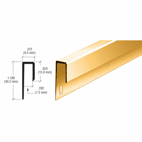 Dipped Brite Gold Anodized 1/4" Deep Nose Aluminum "J" Channel 144" Stock Length